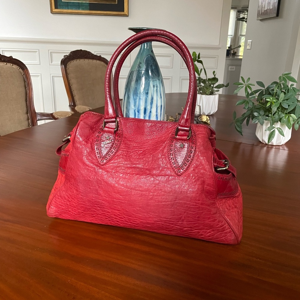 FENDI De Jour Medium Red Leather Bag